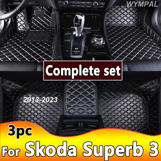 Car Floor Mats For Skoda Superb 3 2013 2014 2015 2016 2017 2018 2019 2020 2021 2022 2023 Car Accessories