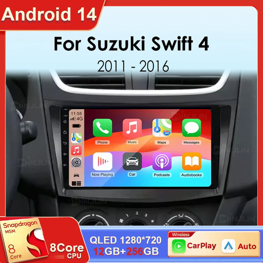 Android 14 for Suzuki Swift 4 2011 - 2017 Qualcomm Car Multimedia Player Stereo GPS Navigation BT WIFI car accessories tools